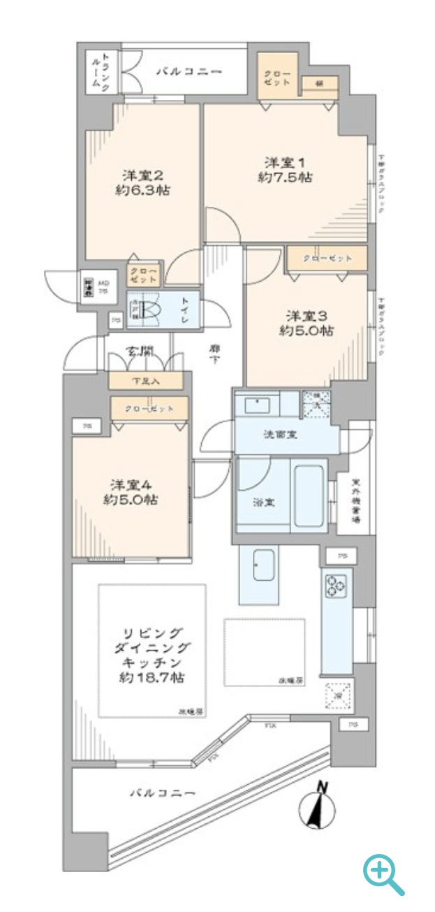 ライオンズマンション清水谷公園 1103号室